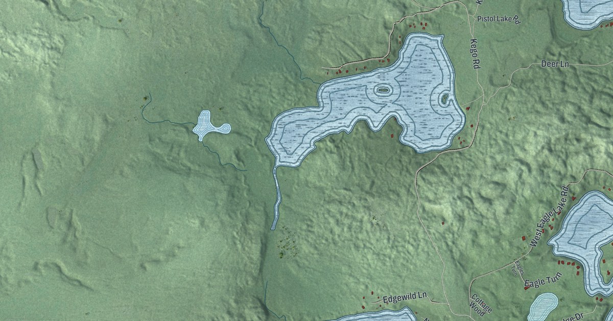 Map of Fifty Lakes, Minnesota in 2026