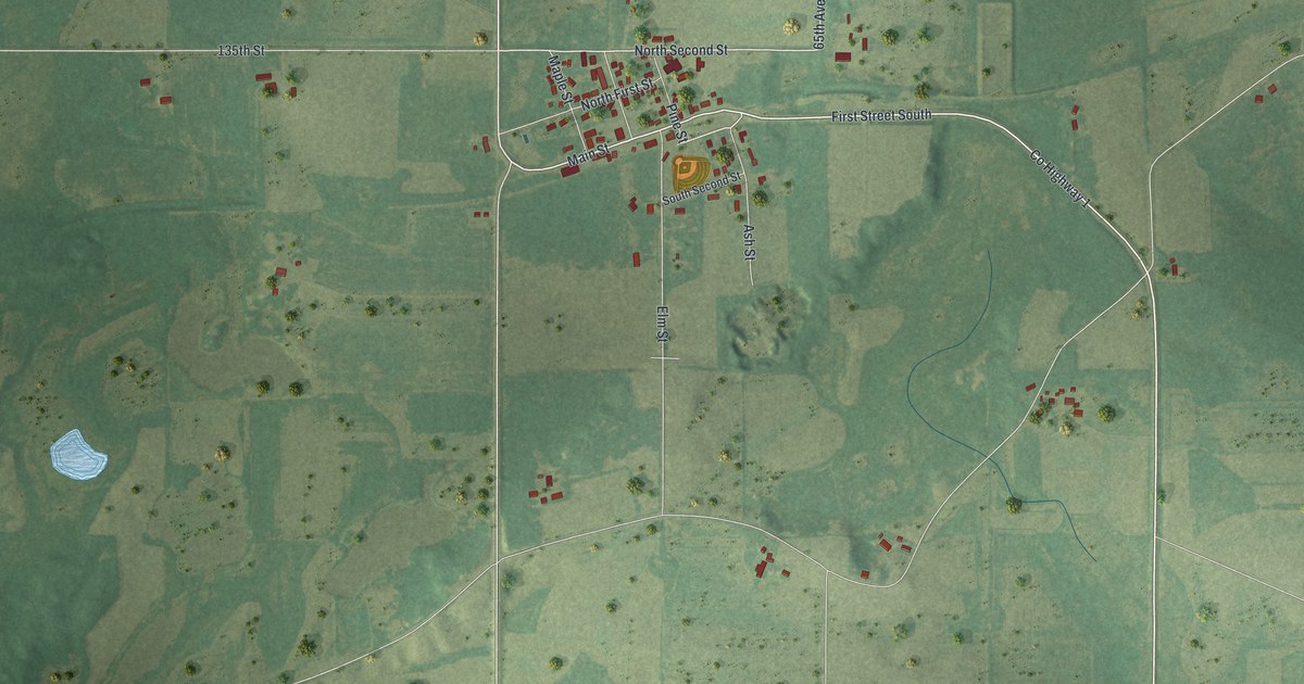 Map of Flensburg, Minnesota in 2026