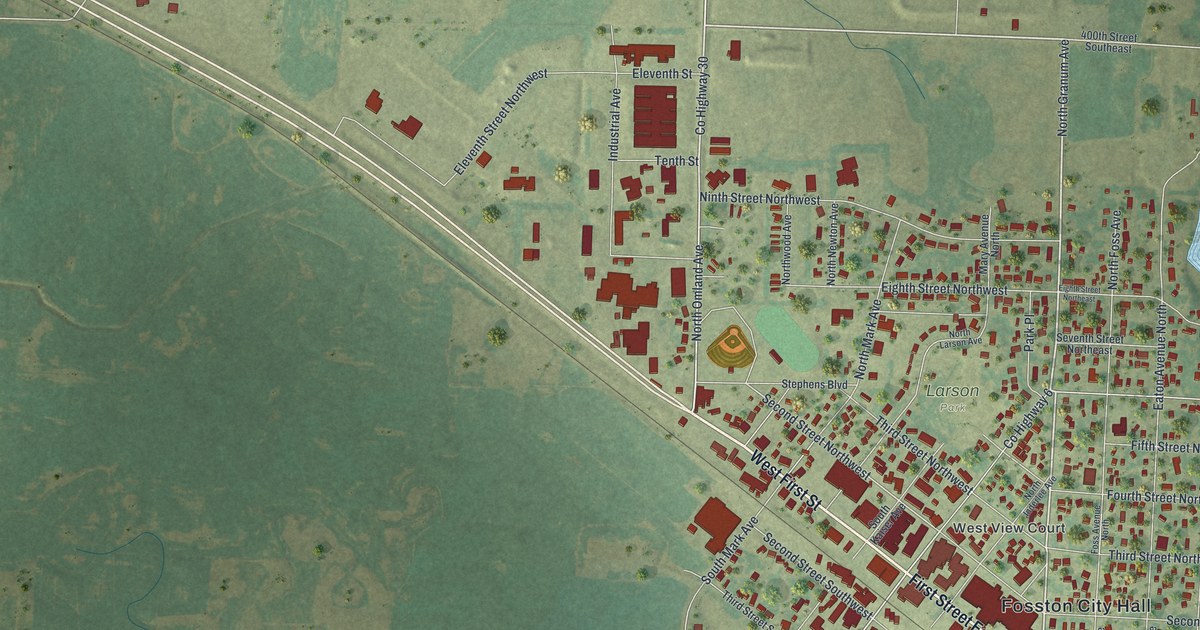 Map of Fosston, Minnesota in 2026
