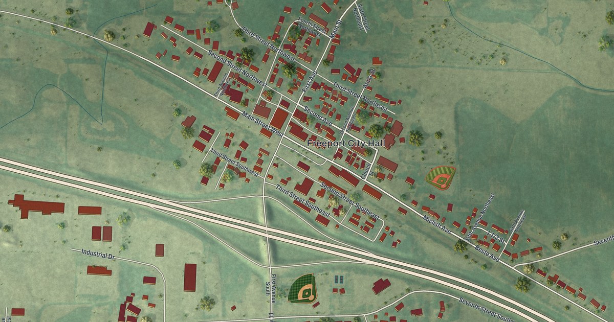 Map of Freeport, Minnesota in 2026