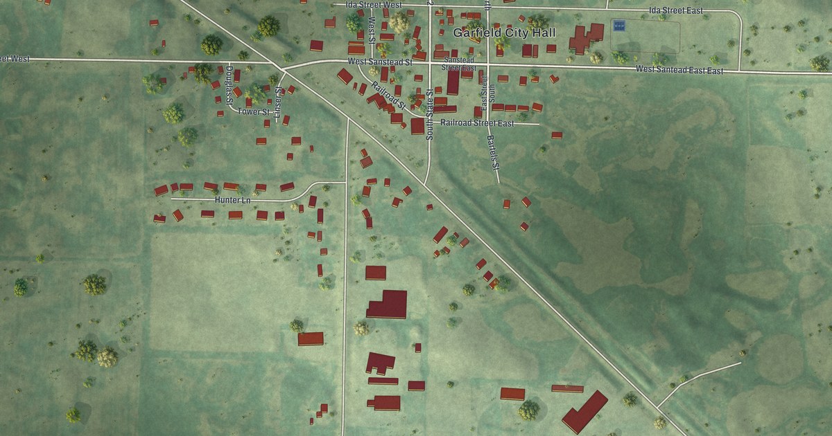 Map of Garfield, Minnesota in 2026