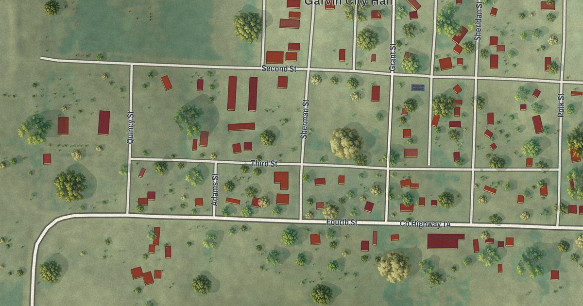 Map of Garvin, Minnesota in 2026