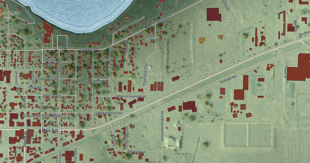 Map of Gaylord, Minnesota in 2026