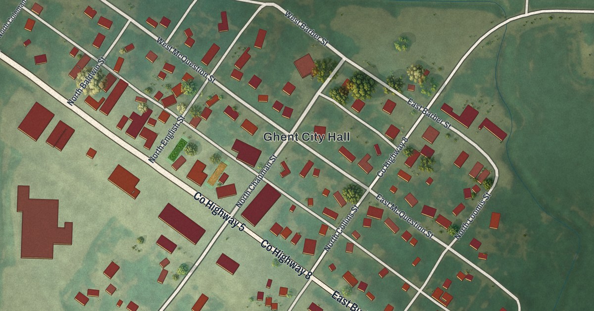 Map of Ghent, Minnesota in 2026