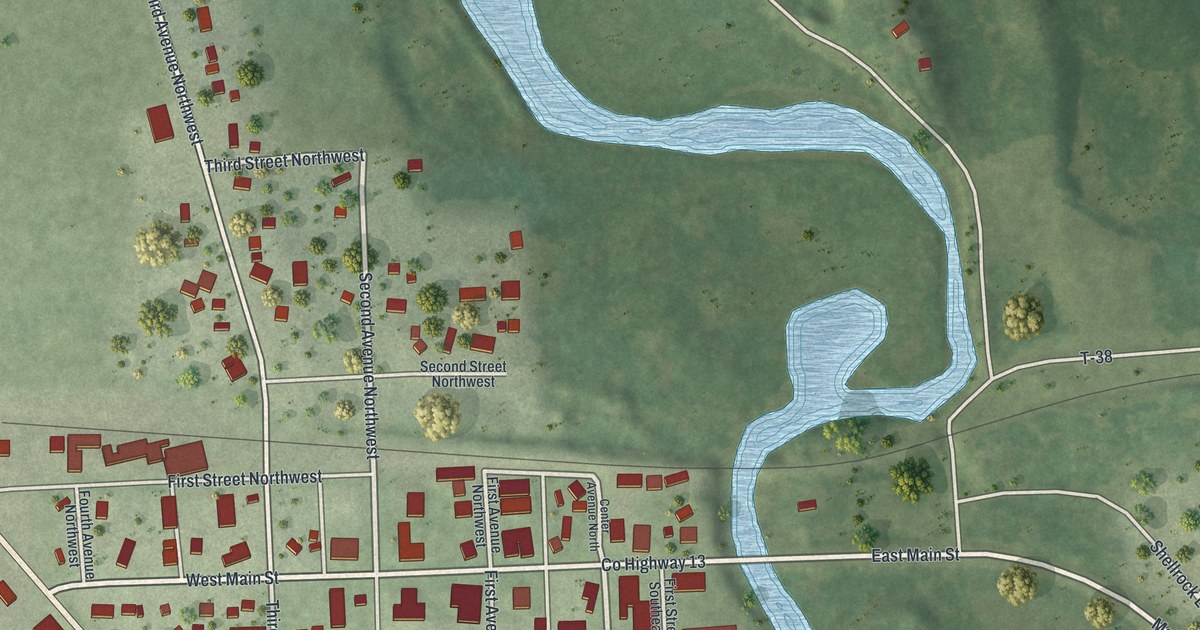 Map of Glenville, Minnesota in 2026