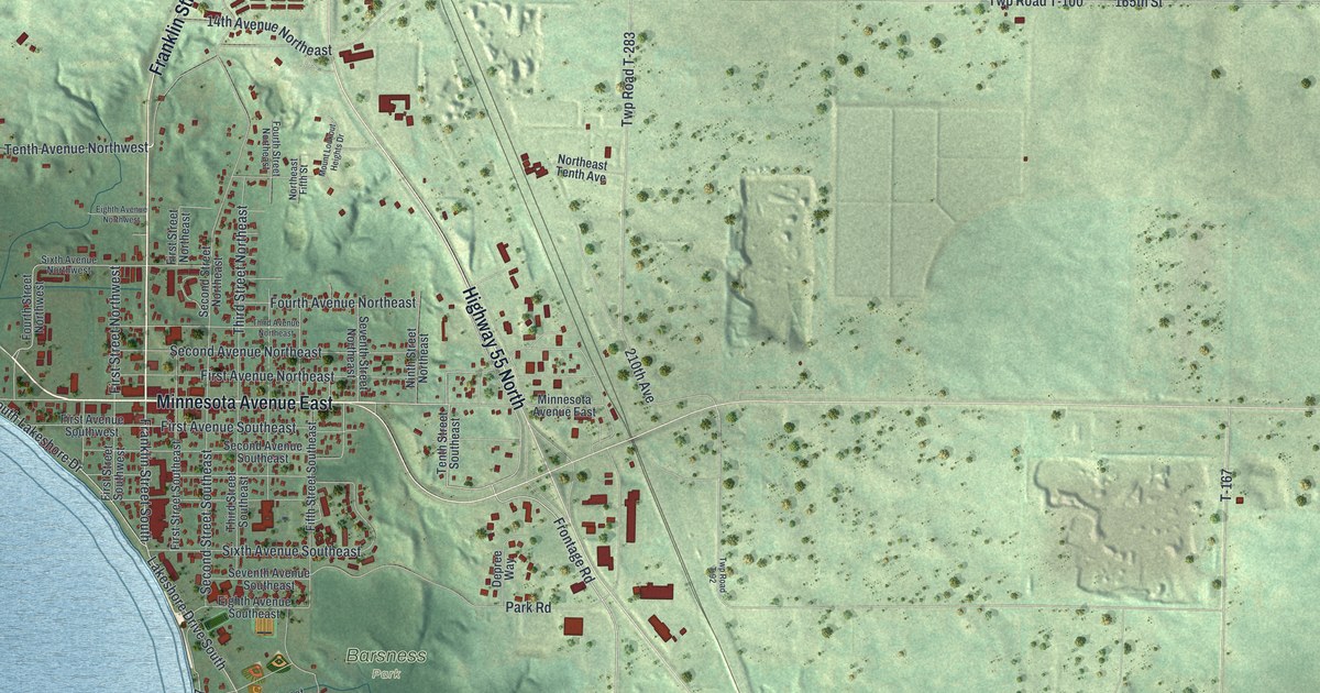 Map of Glenwood, Minnesota in 2026