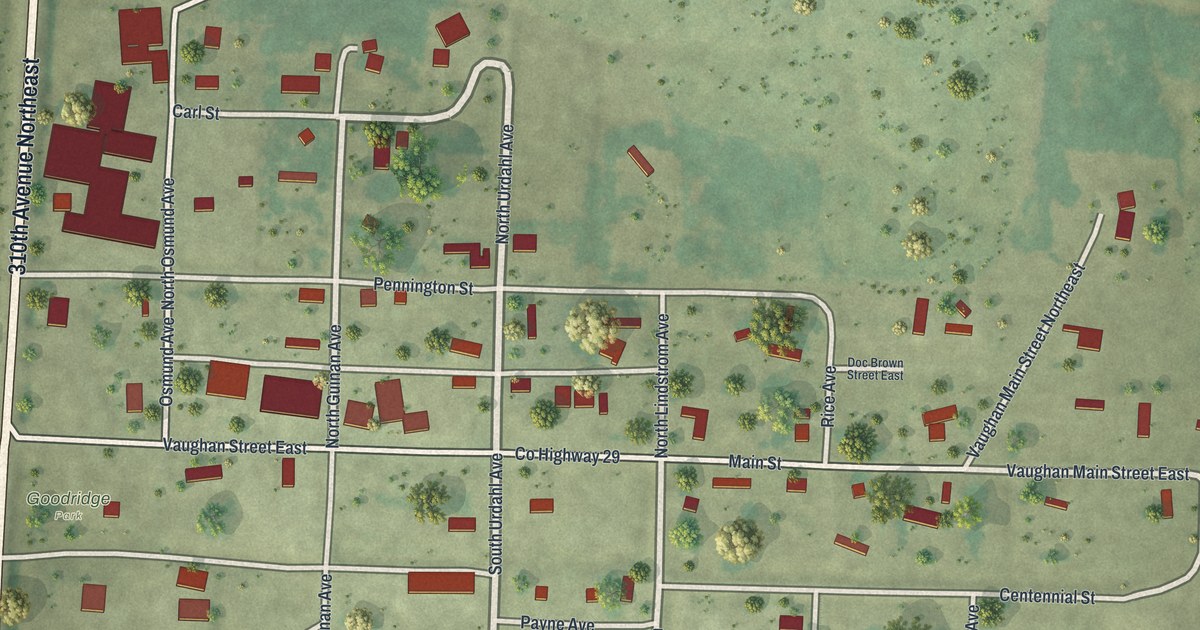 Map of Goodridge, Minnesota in 2026
