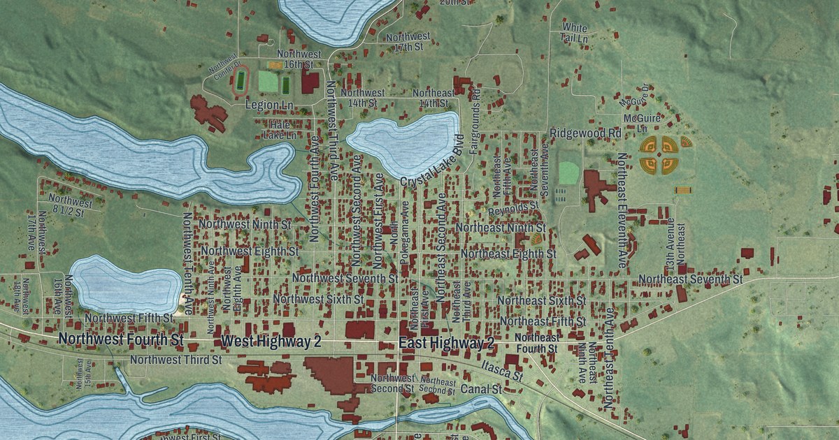 Map of Grand Rapids, Minnesota in 2026