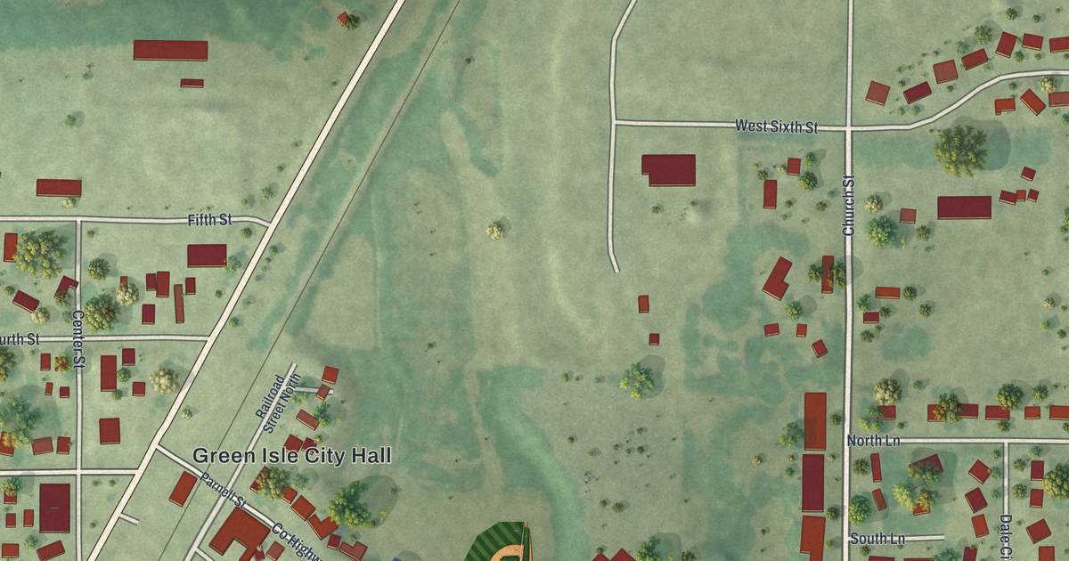 Map of Green Isle, Minnesota in 2026