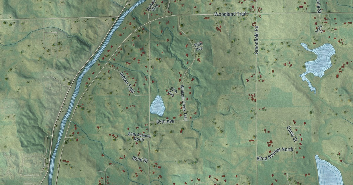 Map of Greenfield, Minnesota in 2026