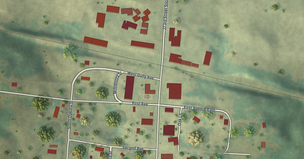 Map of Gully, Minnesota in 2026
