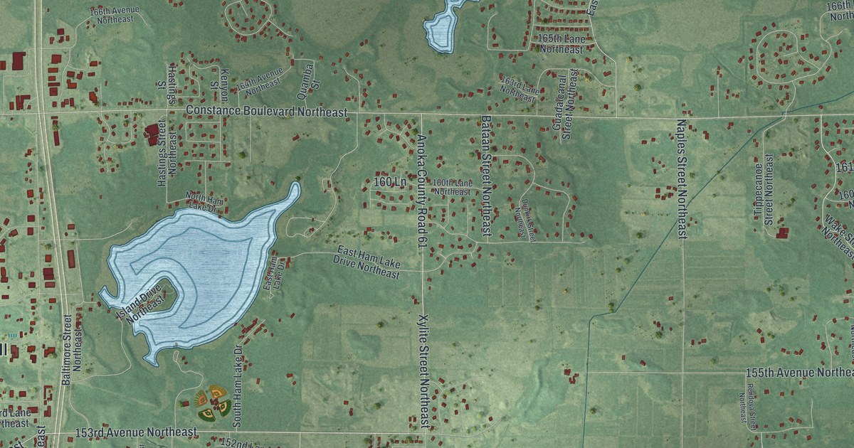 Map of Ham Lake, Minnesota in 2026