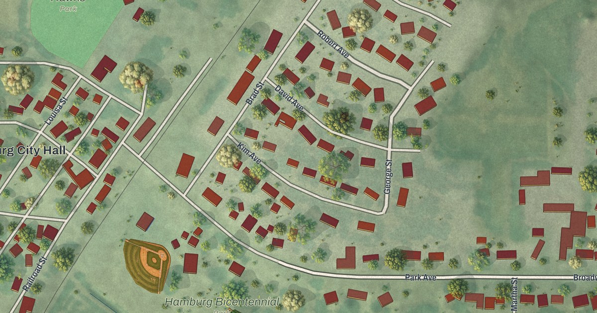 Map of Hamburg, Minnesota in 2026