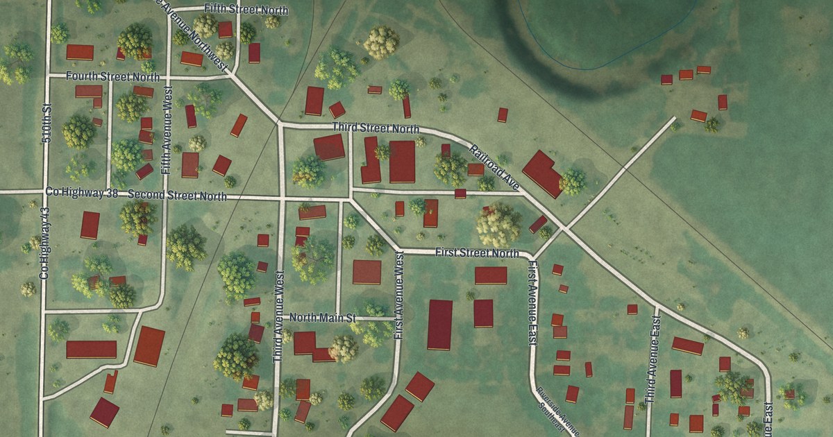 Map of Hanley Falls, Minnesota in 2026