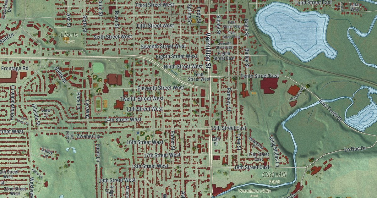 Map of Hastings, Minnesota in 2026