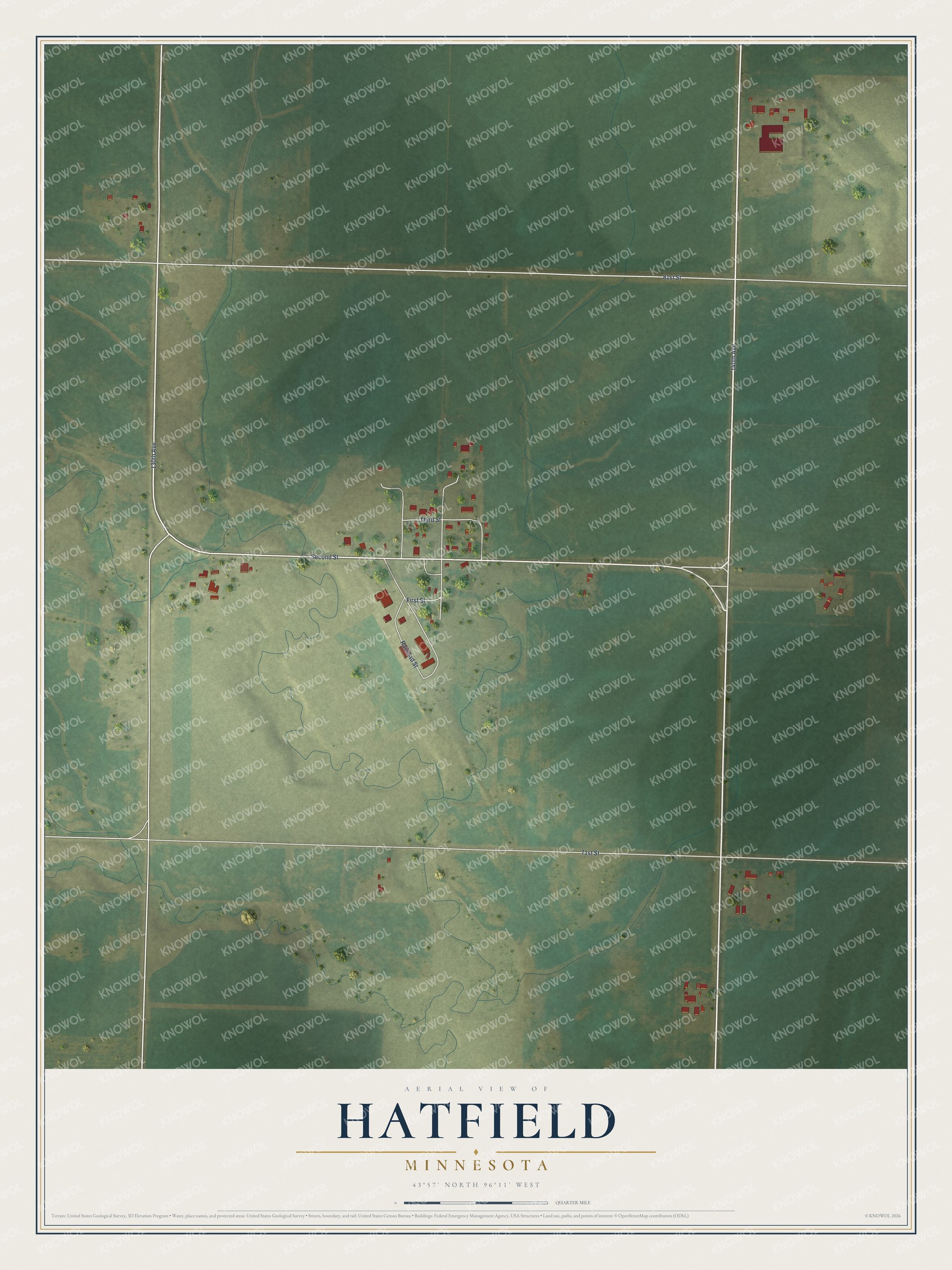 Watermarked full-map preview of Hatfield, Minnesota