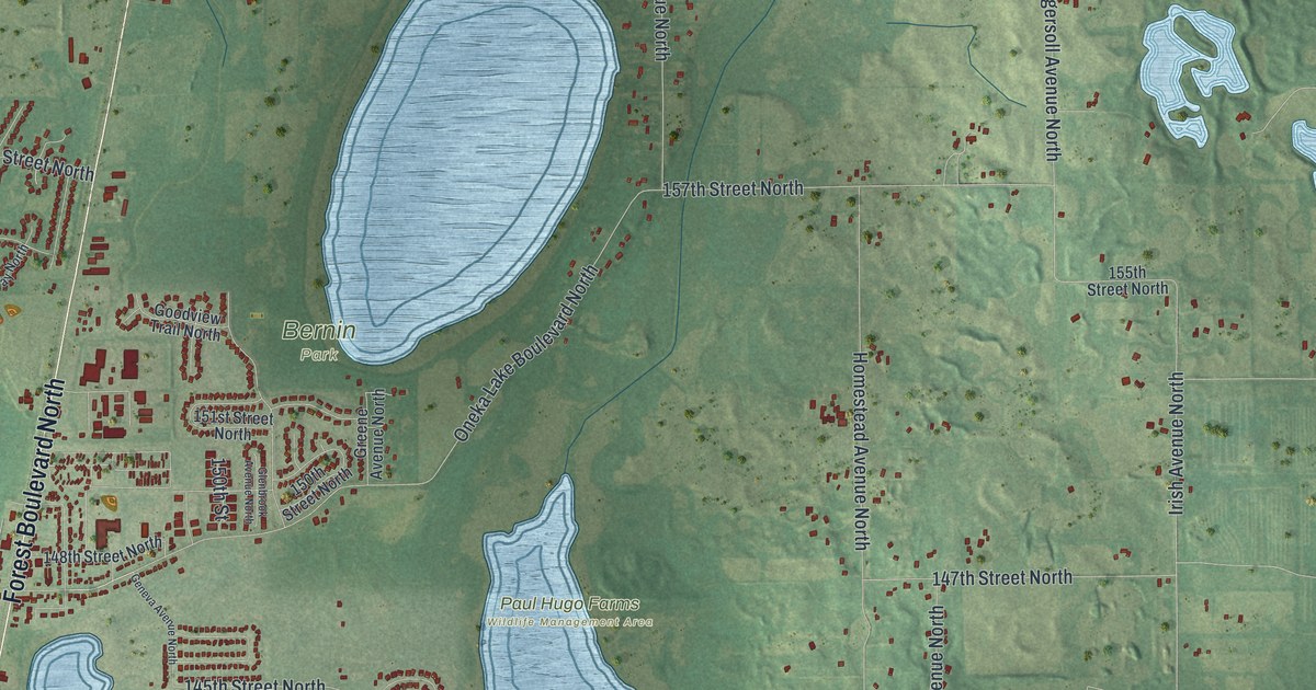 Map of Hugo, Minnesota in 2026