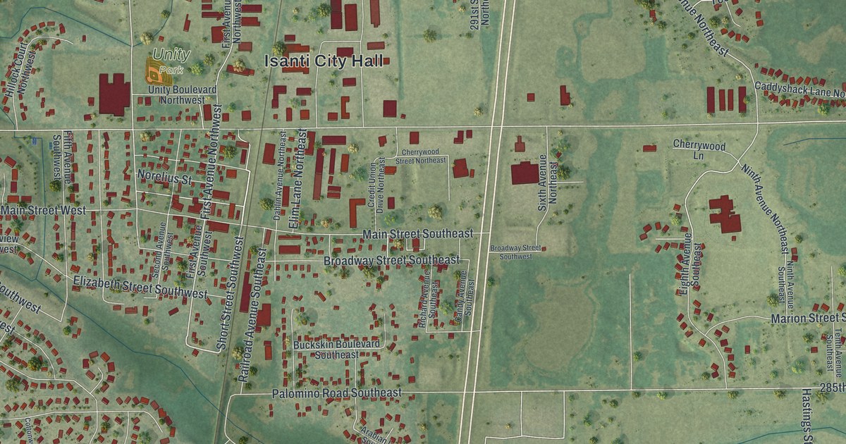 Map of Isanti, Minnesota in 2026