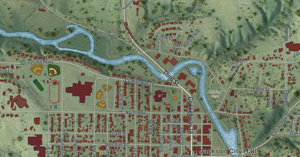 Map of Jackson, Minnesota in 2026