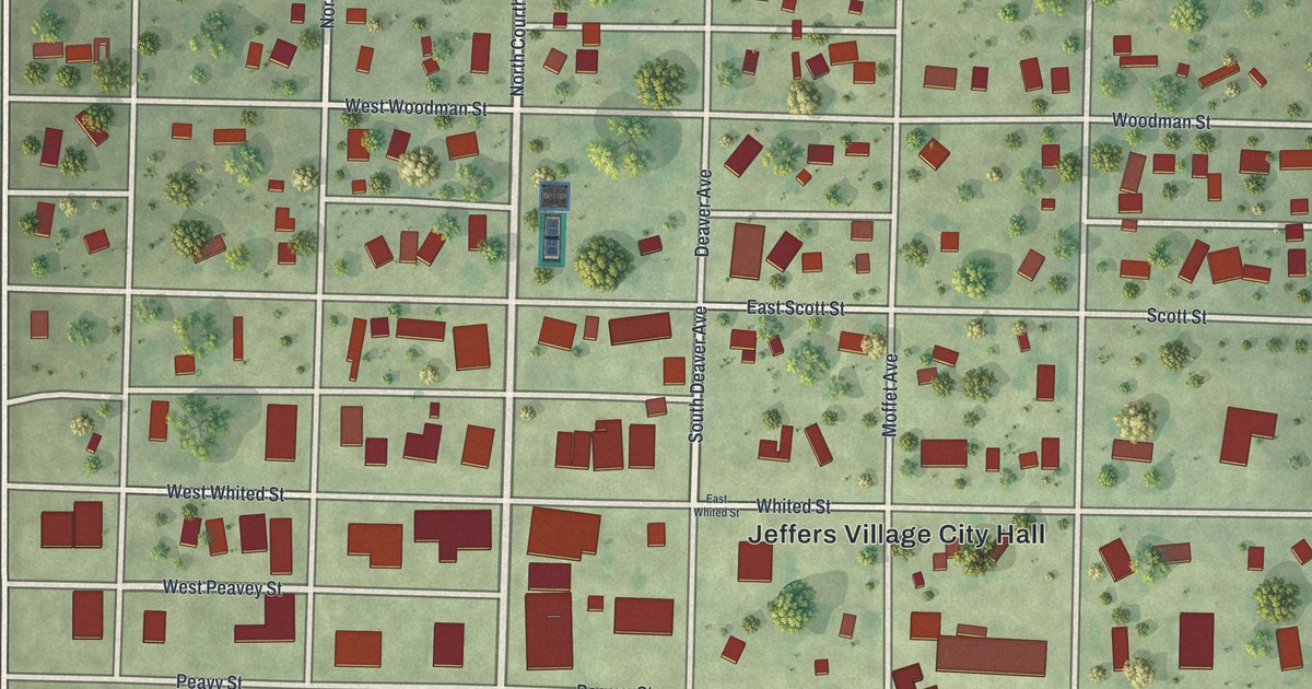 Map of Jeffers, Minnesota in 2026