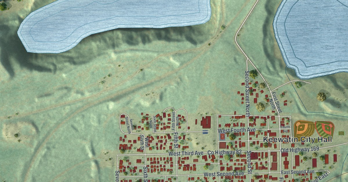 Map of Keewatin, Minnesota in 2026