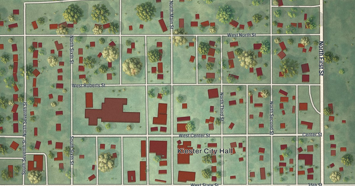 Map of Kiester, Minnesota in 2026