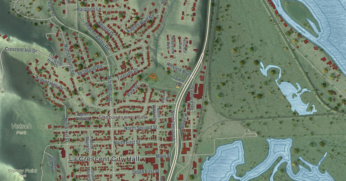 Map of La Crescent, Minnesota in 2026
