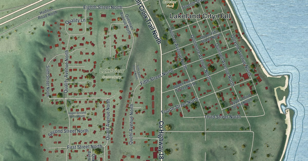 Map of Lakeland, Minnesota in 2026