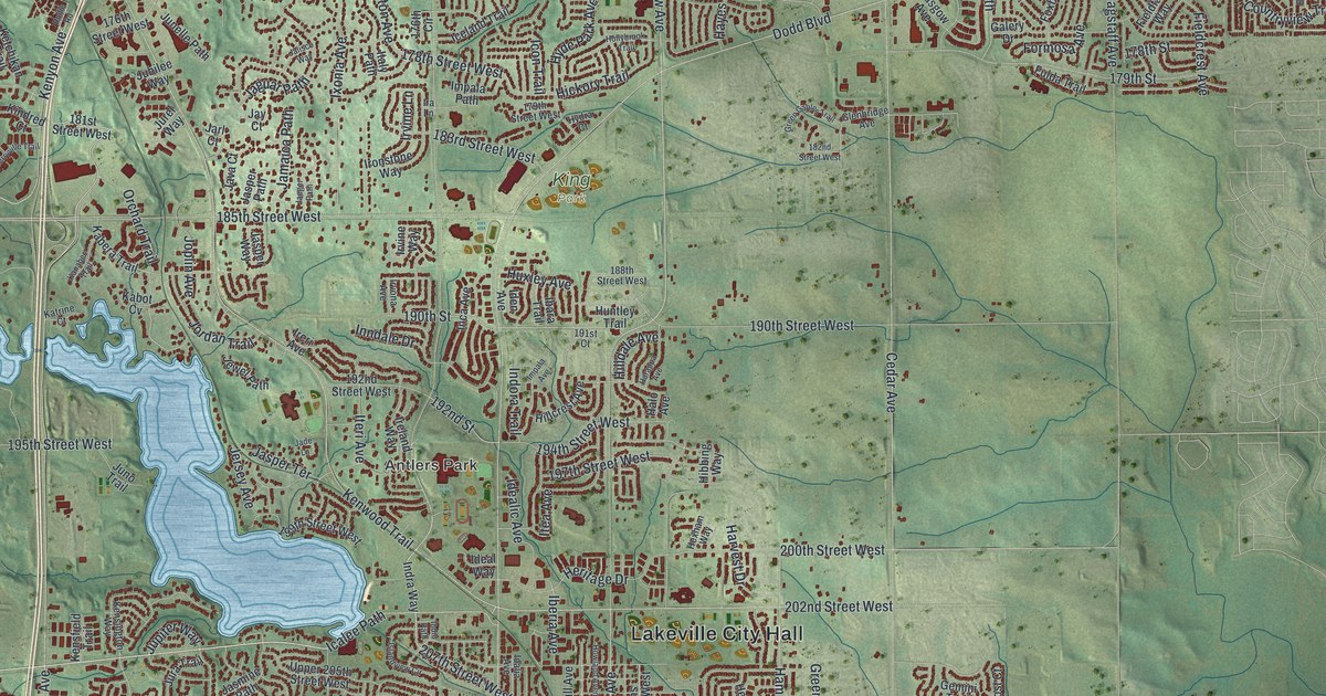 Map of Lakeville, Minnesota in 2026