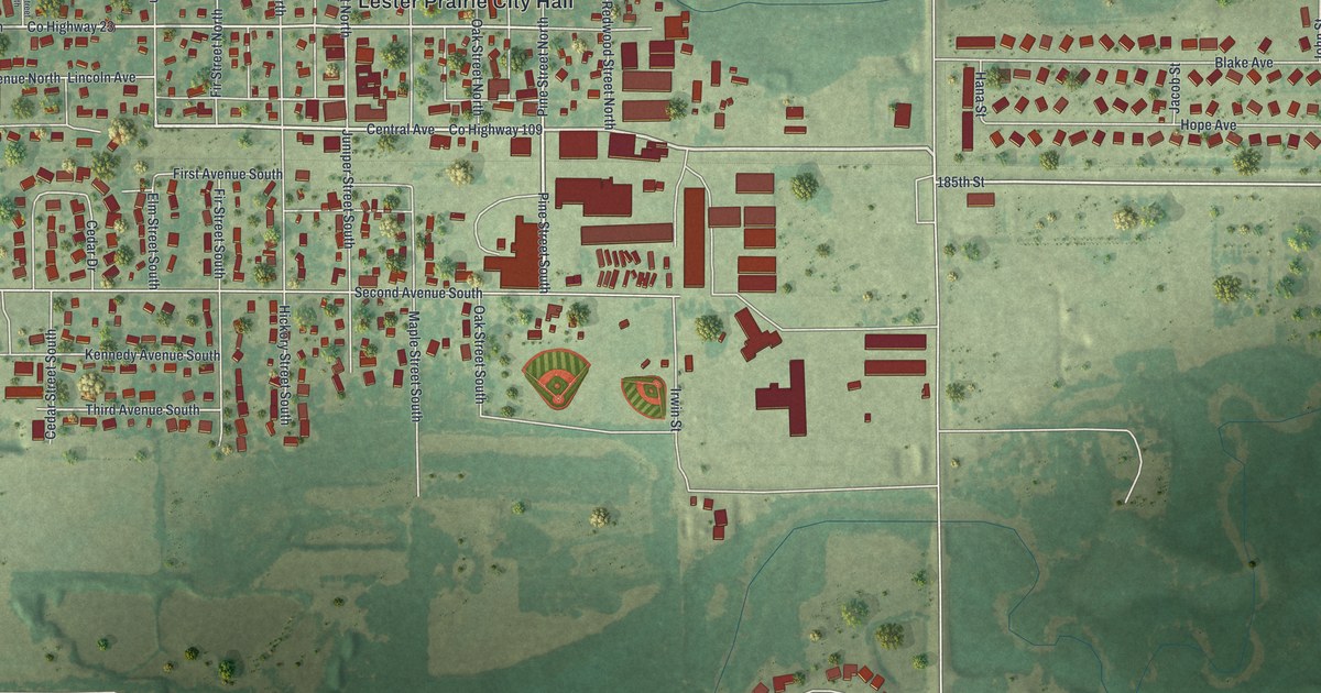 Map of Lester Prairie, Minnesota in 2026