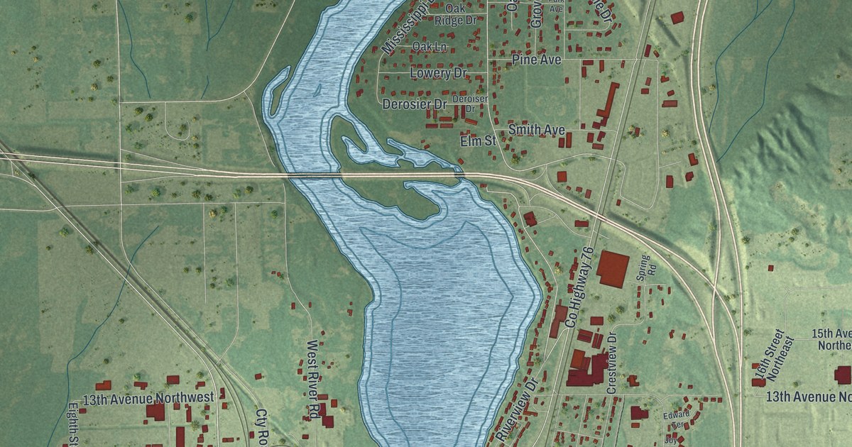 Map of Little Falls, Minnesota in 2026