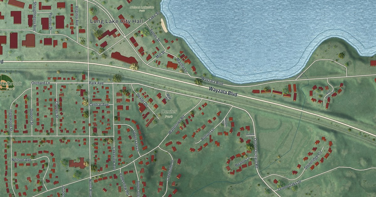 Map of Long Lake, Minnesota in 2026