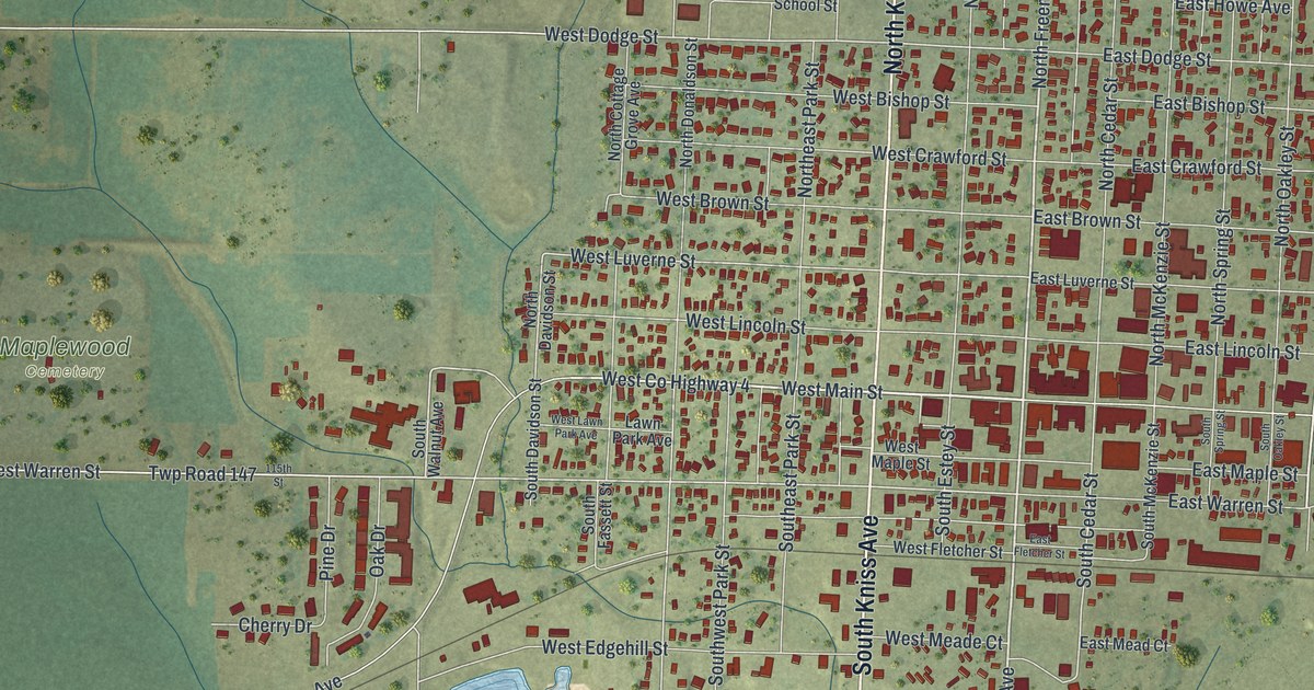 Map of Luverne, Minnesota in 2026