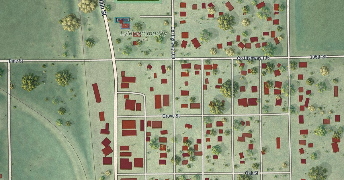 Map of Lyle, Minnesota in 2026