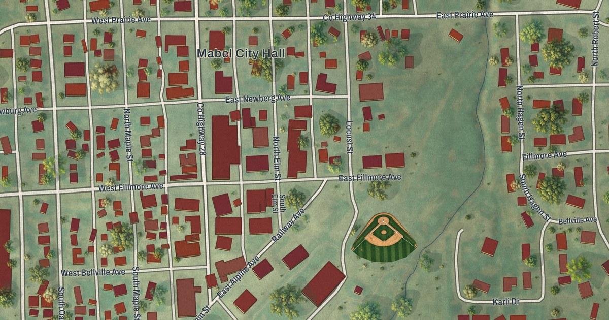Map of Mabel, Minnesota in 2026