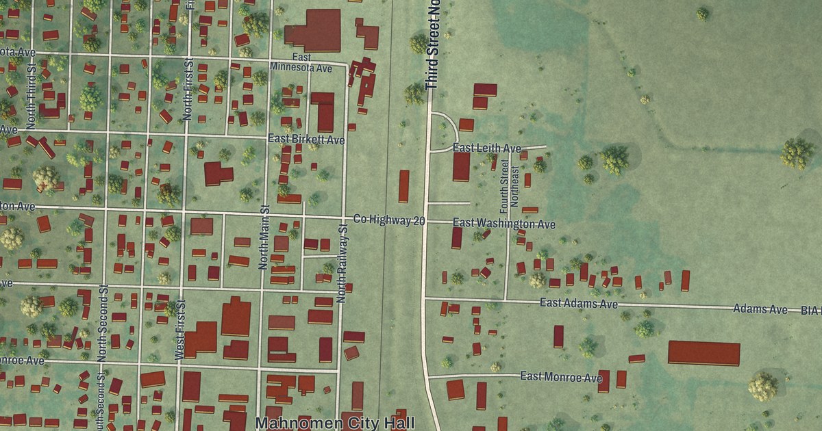 Map of Mahnomen, Minnesota in 2026
