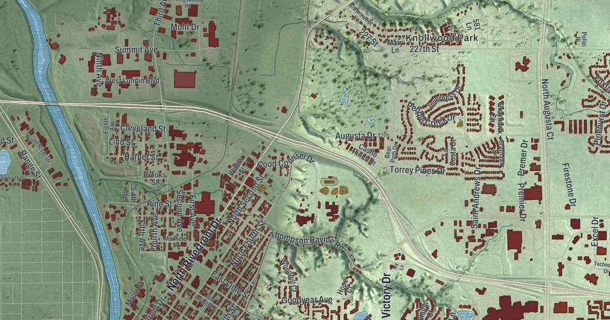 Map of Mankato, Minnesota in 2026