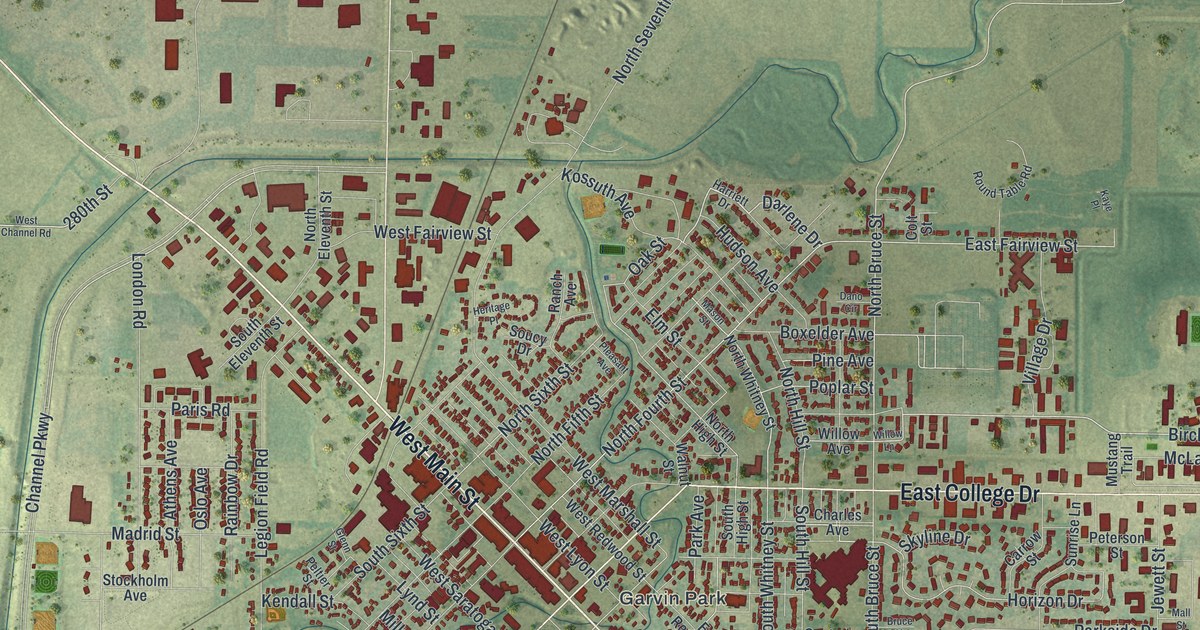 Map of Marshall, Minnesota in 2026