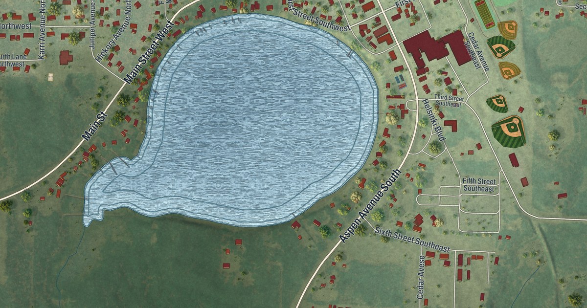 Map of Menahga, Minnesota in 2026