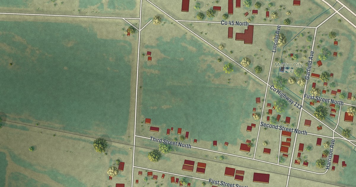 Map of Mentor, Minnesota in 2026