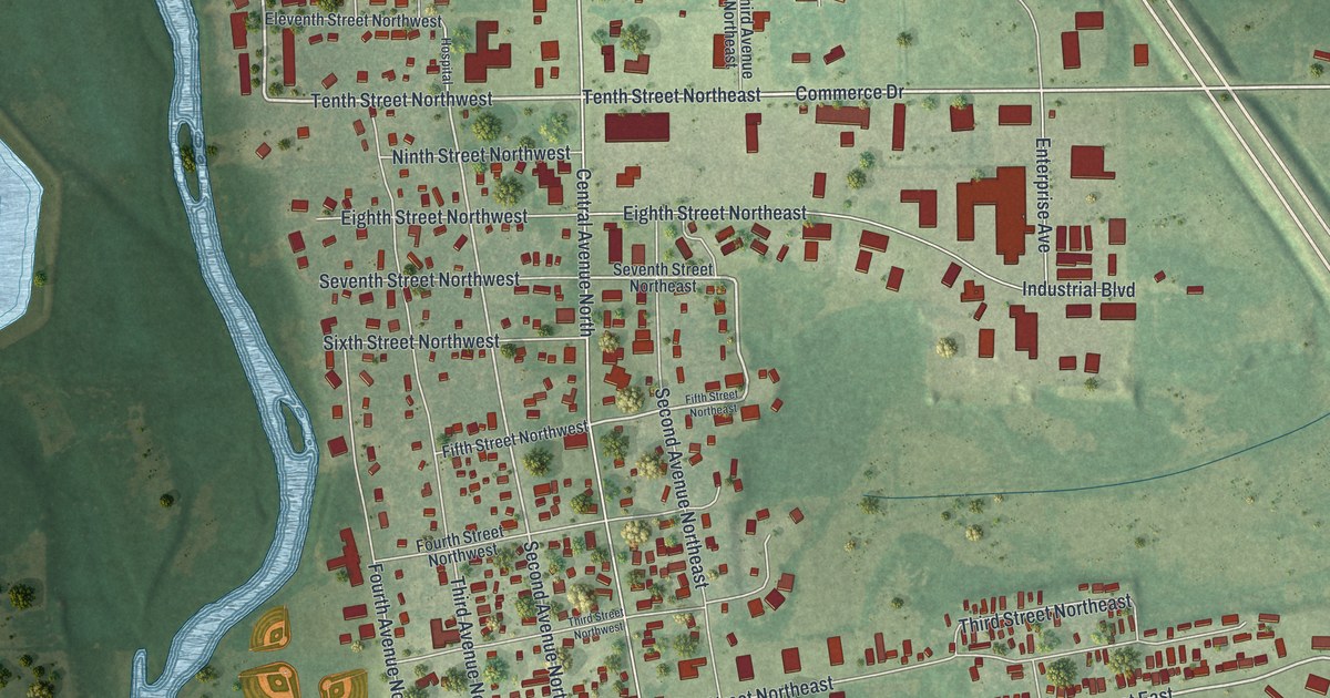 Map of Milaca, Minnesota in 2026