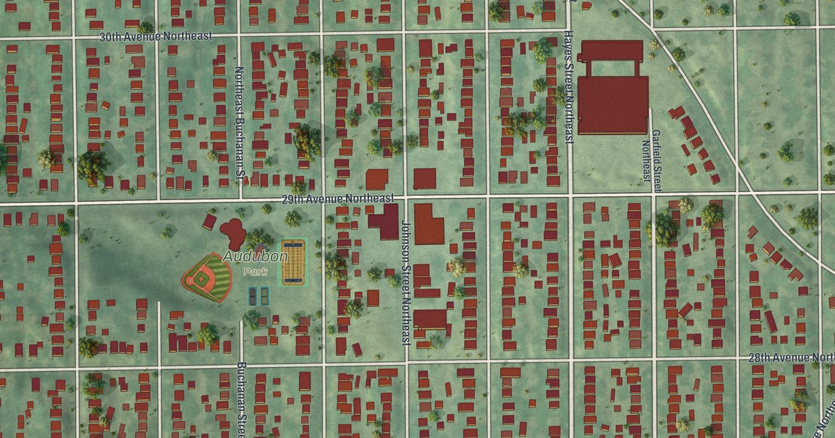 Map of Audubon Park, Minnesota in 2026