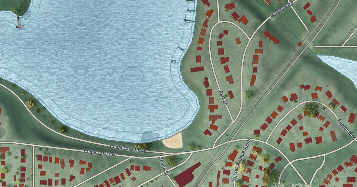 Map of Cedar – Isles – Dean, Minnesota in 2026
