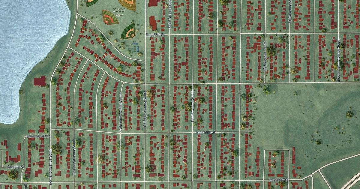 Map of Diamond Lake, Minnesota in 2026