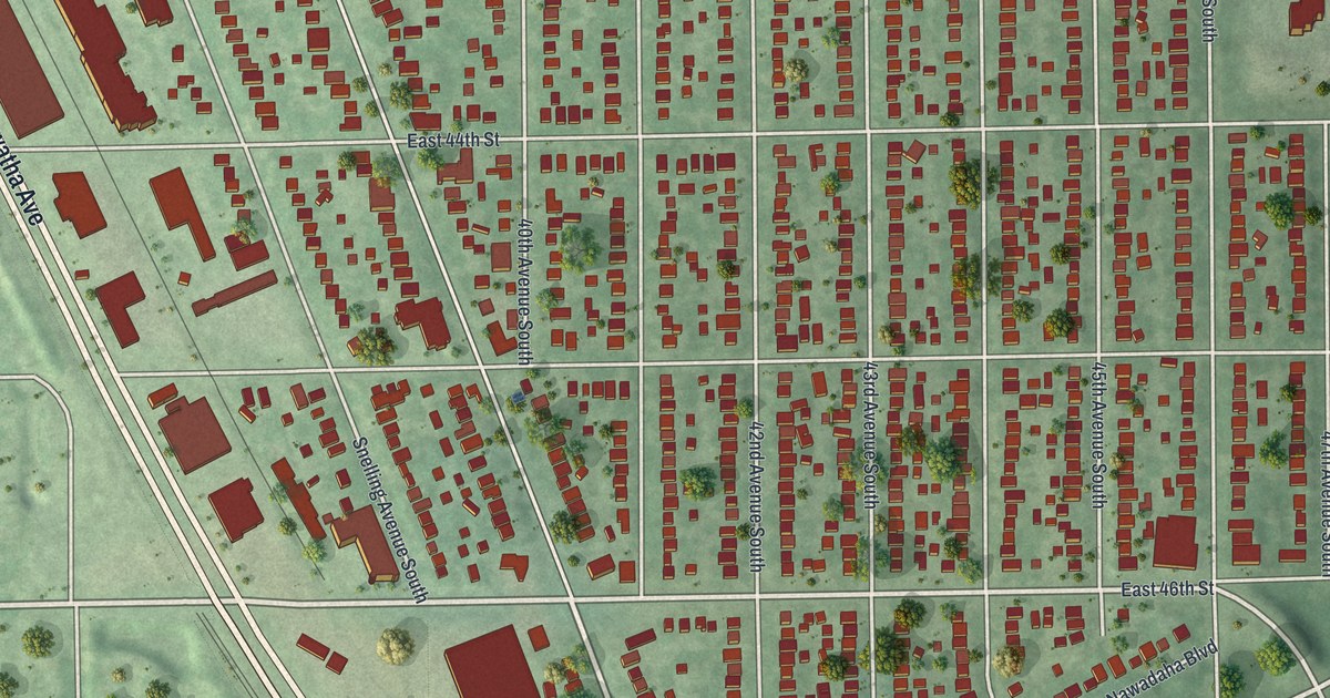 Map of Hiawatha, Minnesota in 2026
