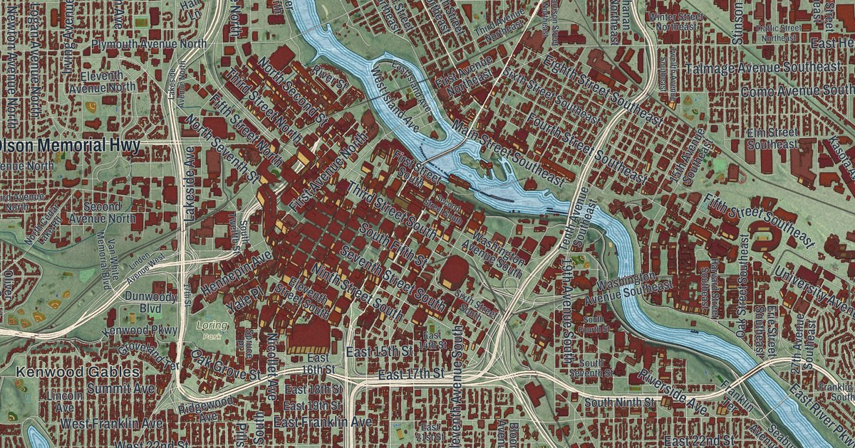 Map of Minneapolis, Minnesota in 2026
