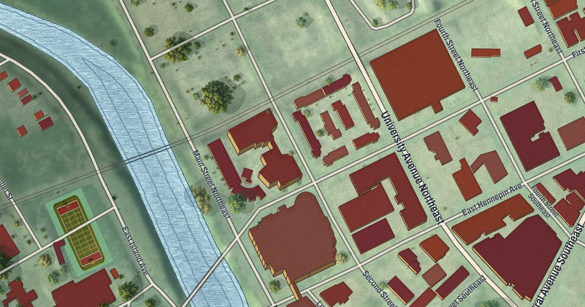 Map of Nicollet Island – East Bank, Minnesota in 2026