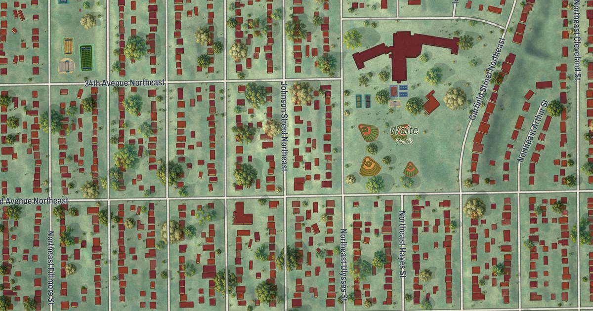 Map of Waite Park, Hennepin County, Minnesota in 2026