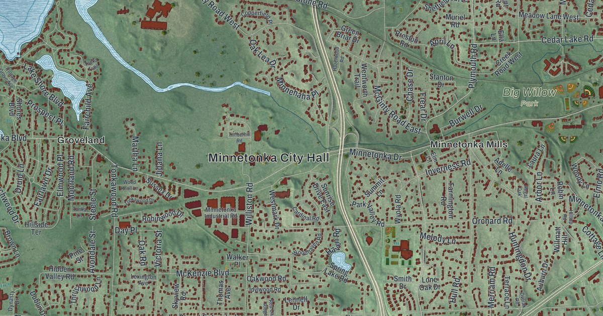 Map of Minnetonka, Minnesota in 2026