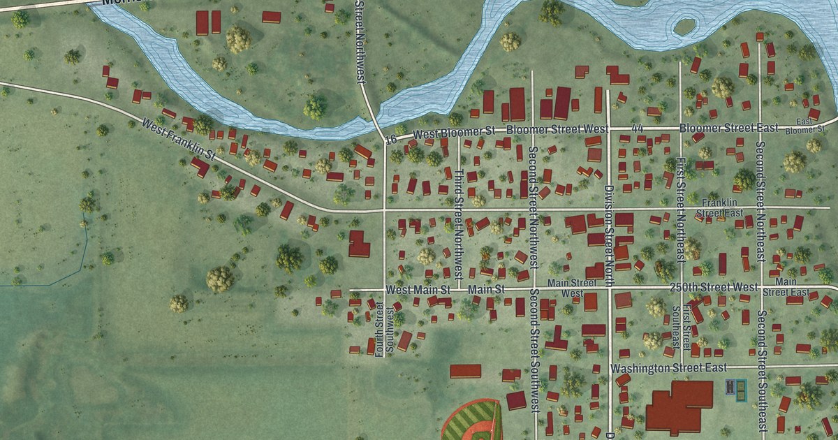 Map of Morristown, Minnesota in 2026